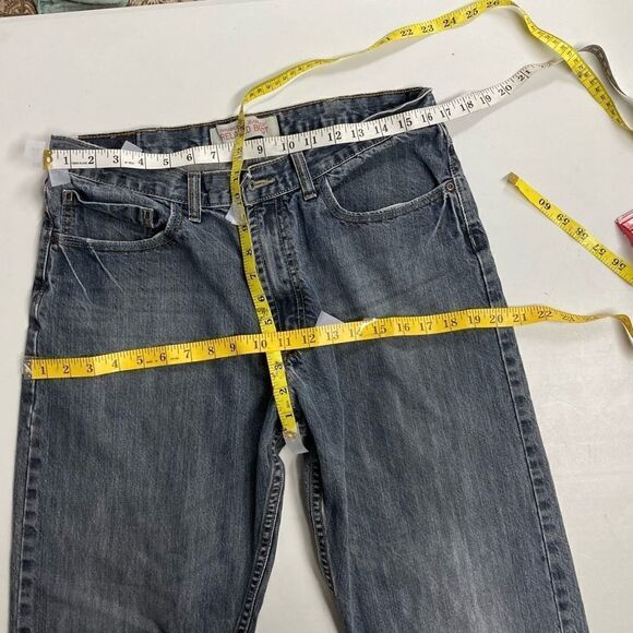 WRANGLER Men’s Relaxed Boot Jean, 34X32,‎ hand measures 34X30, Gray, - Picture 6 of 10